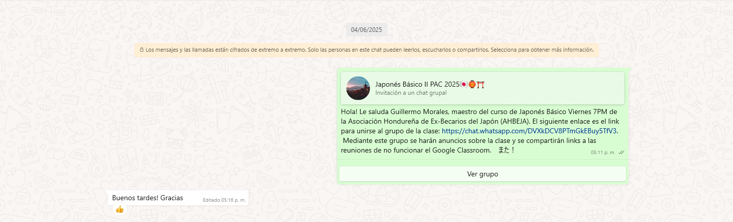 Automated message sent to a student